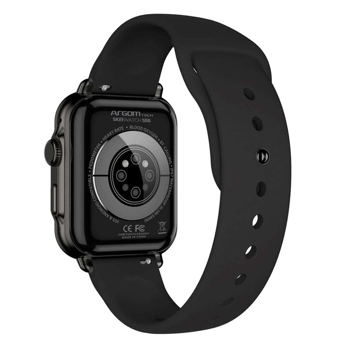 Smartwatch Argomtech S55 Negro Aluminio 1.96
